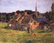 The Field of Lolichon and the Church of Pont-Aven Paul Gauguin